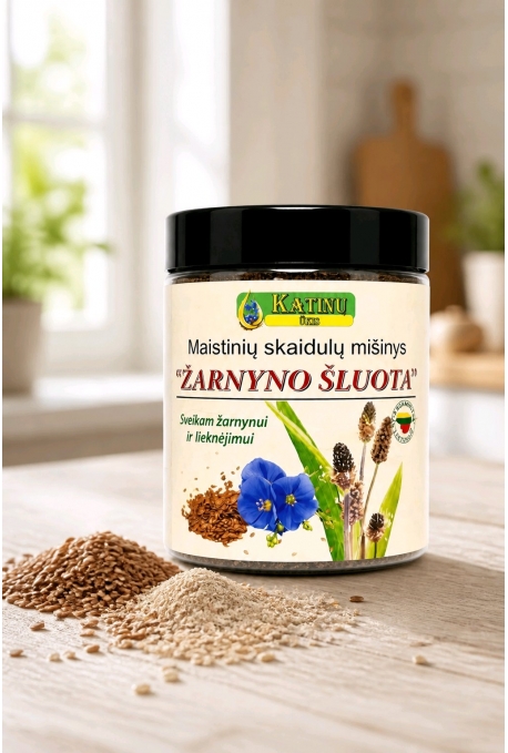 Skaidulų mišinys "Žarnyno šluota" (100 proc natūralus maistinių skaidulų mišinys)